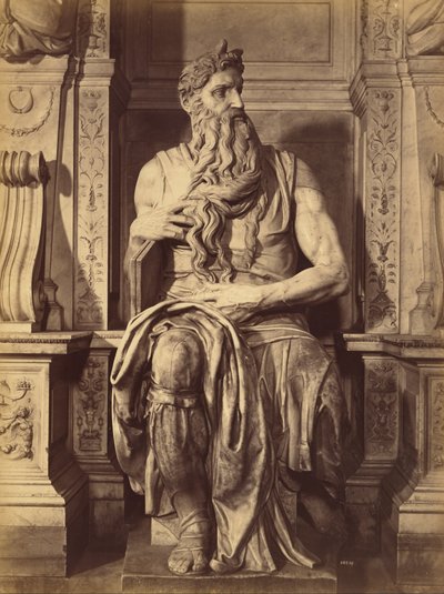 Moses by Michelangelo, Central Sculpture of the Tomb of Julius II by Fratelli Alinari Fratelli Alinari